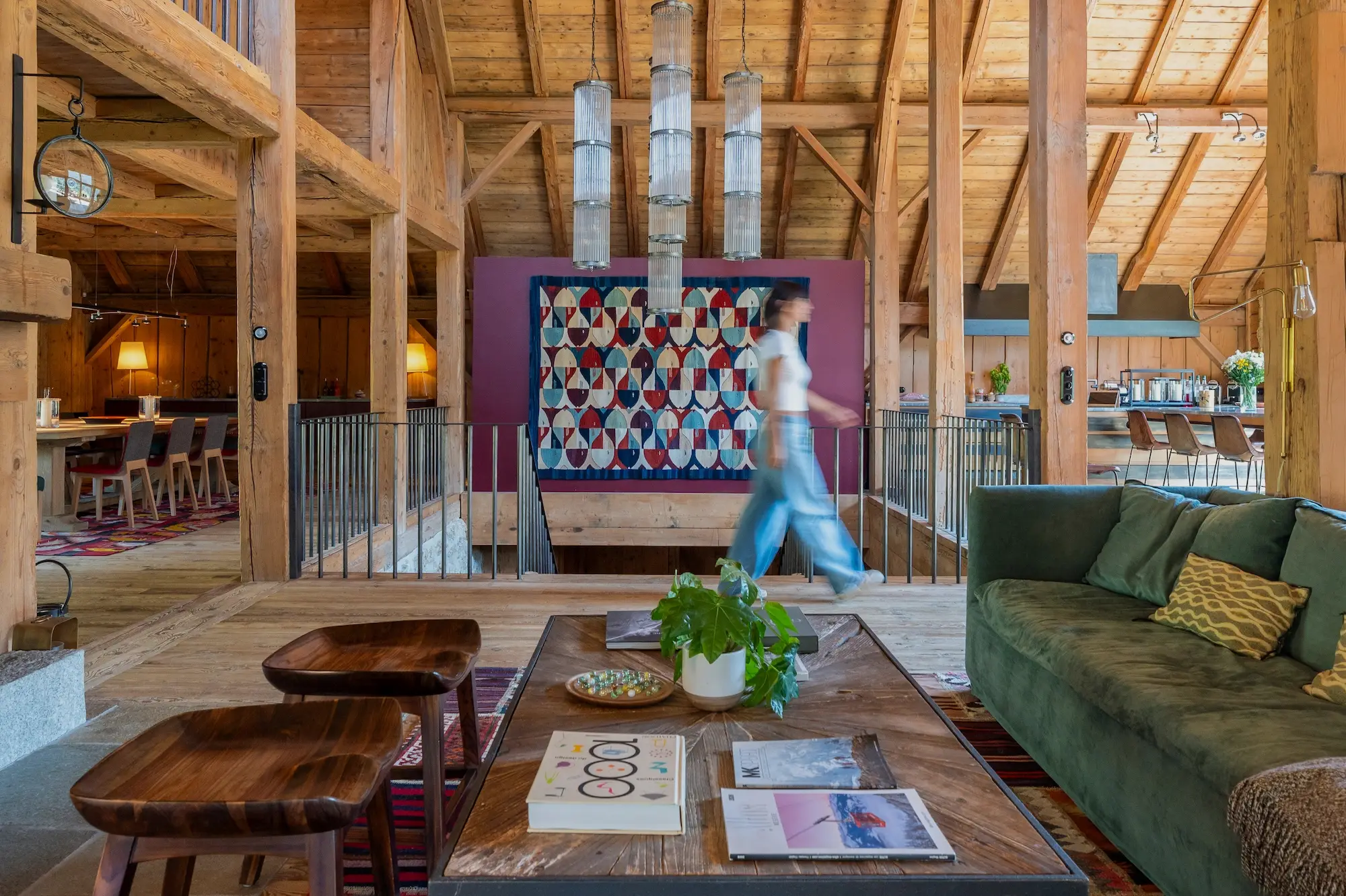 Pièce à vivre de la Ferme du Passieu en Savoie