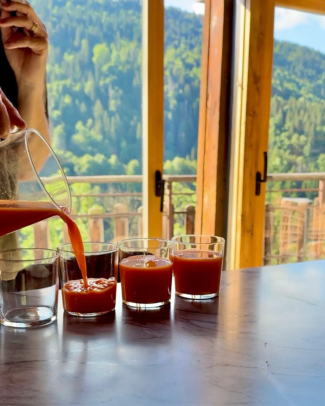 Jus frais pour une cure de jeûne dans les Alpes